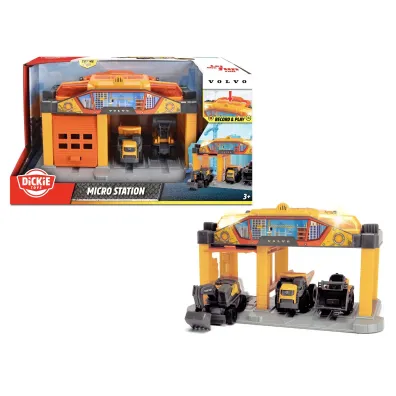 Stacja budowlana Volvo Dickie z pojazdami