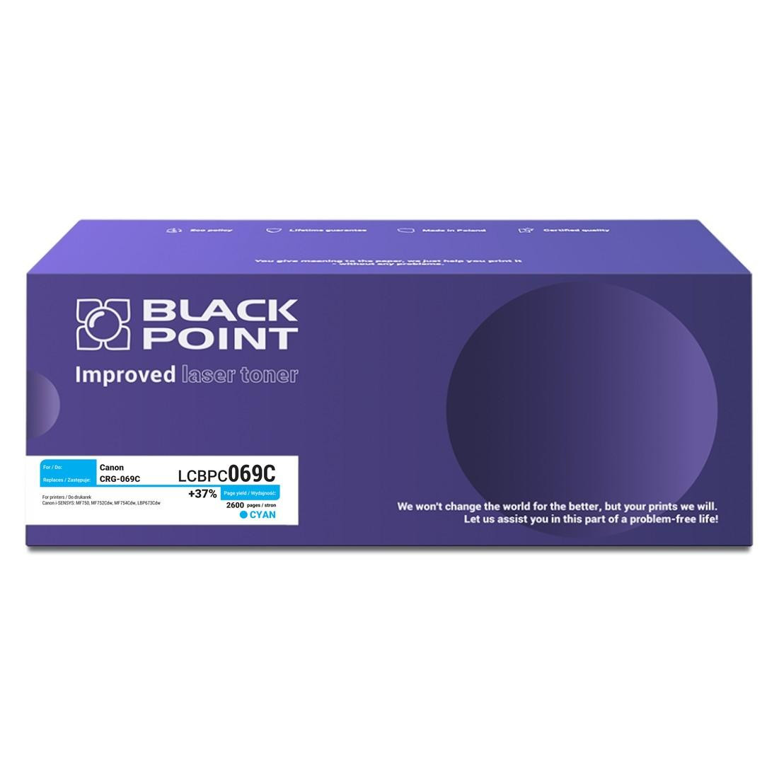 Toner Black Point LCBPC069C zamiennik Canon CRG-069C cyan