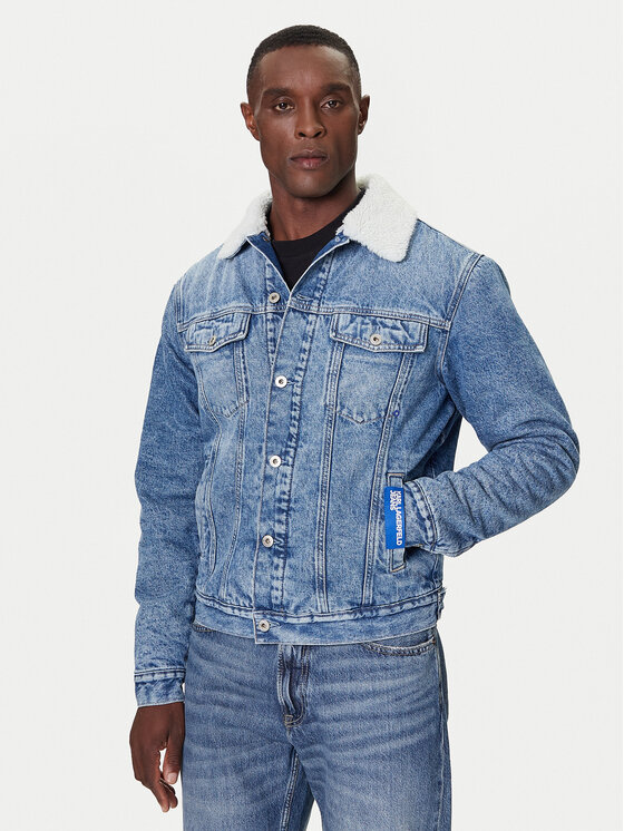 Karl Lagerfeld Jeans Kurtka jeansowa A4M14014 Niebieski Regular Fit