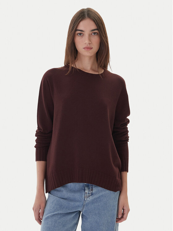 Kontatto Sweter 3M0808C Bordowy Relaxed Fit