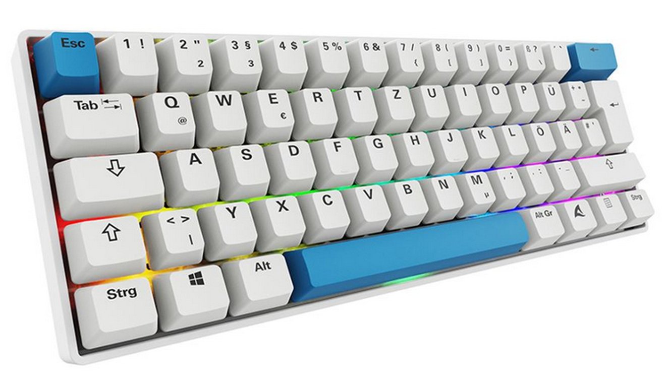 Sharkoon SGK50 S4 klawiatura Dom USB QWERTZ Niemiecki Biały