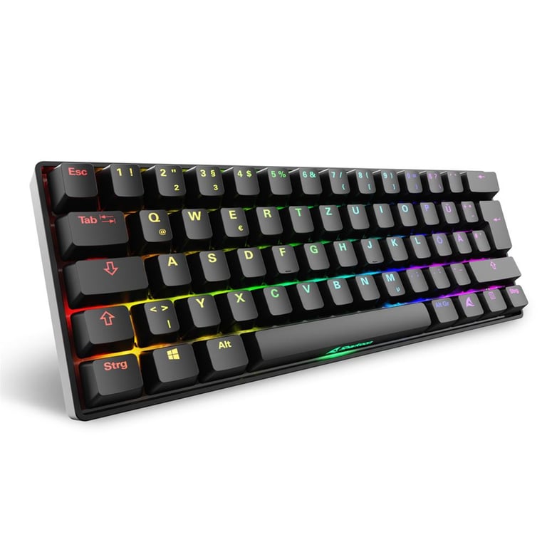 Sharkoon 100065629 klawiatura Dom USB QWERTZ Niemiecki Czarny