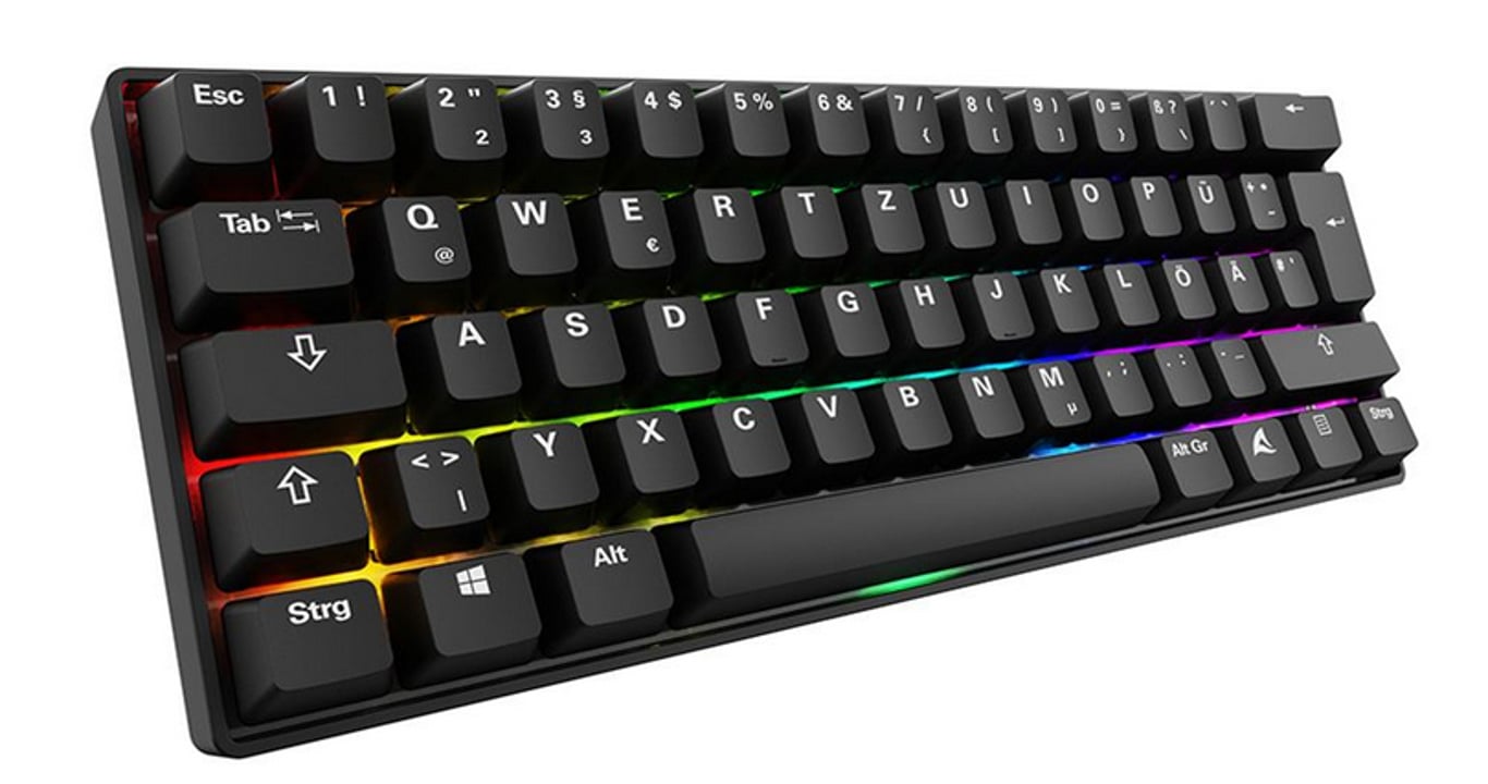 Sharkoon 100065630 klawiatura Dom USB QWERTZ Niemiecki Czarny