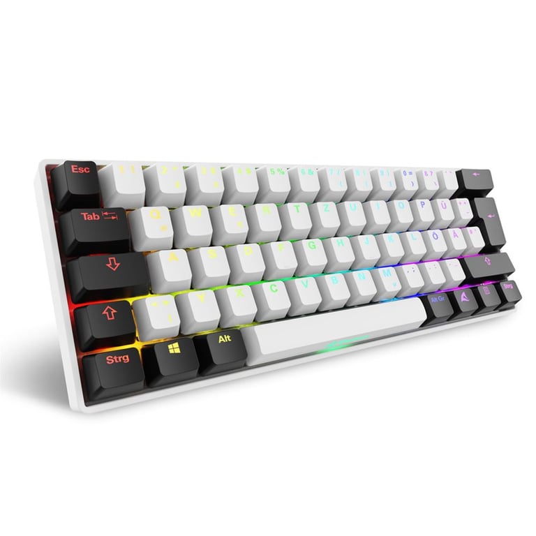 Sharkoon SGK50 S4 klawiatura Dom USB QWERTZ Niemiecki Biały