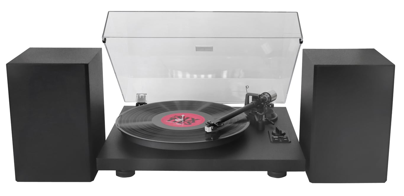 Soundmaster PL711SW obrotowy talerz gramofonu Gramofon z napędem pasowym Czarny