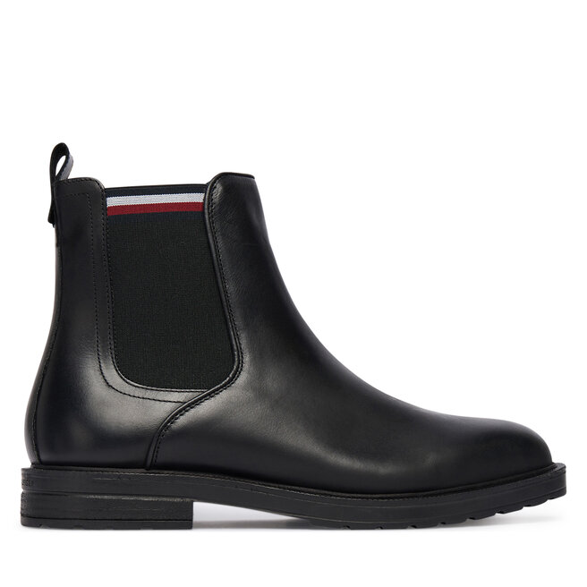Botki Tommy Hilfiger Cleated Hilifger W FM0FM05728 Czarny