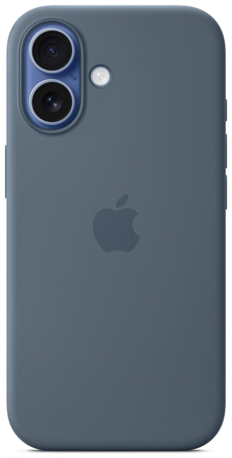 Apple iPhone 17 Silicone Case with MagSafe anchor blue