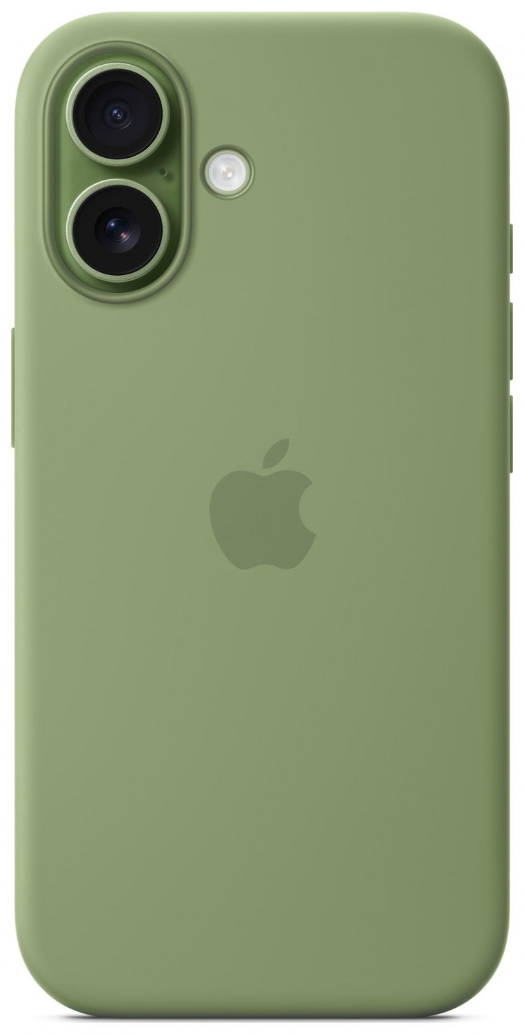 Apple iPhone 17 Silicone Case with MagSafe light moss