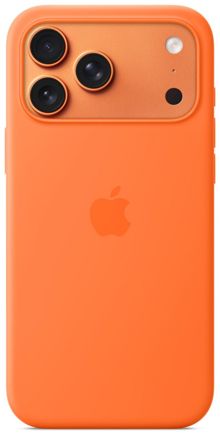 Apple iPhone 17 Pro Max Silicone Case with MagSafe orange