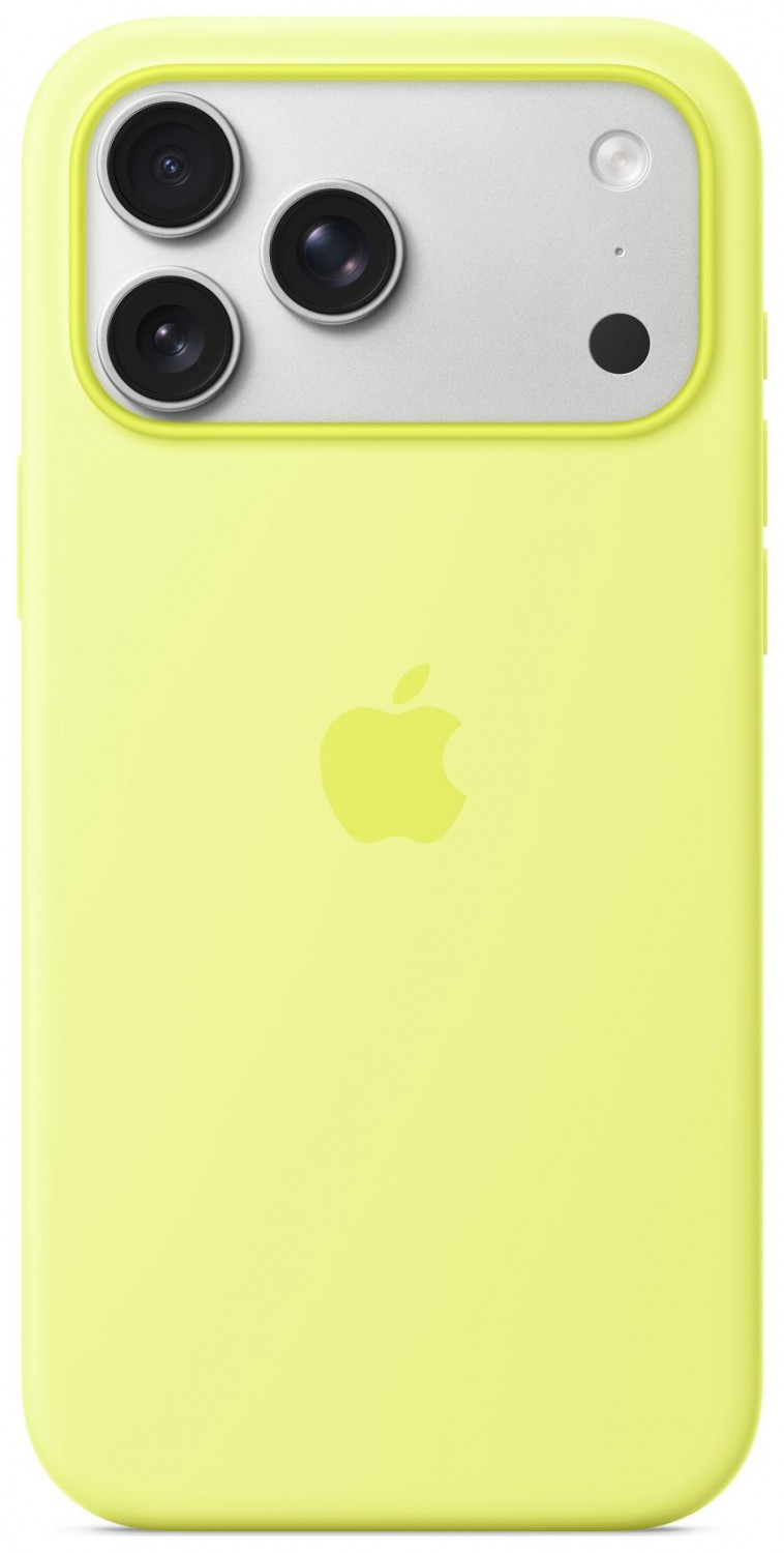 Apple iPhone 17 Pro Max Silicone Case with MagSafe neon yellow