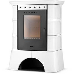 FLAMA Piec kominek kaflowy wolnostojący koza ATOL 10 kW ivory