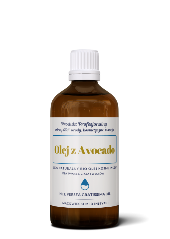 Olej AWOKADO, AVOCADO - produkt profesjonalny 100% naturalny dla skóry, twarzy i włosów