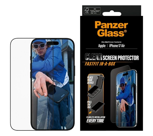 PanzerGlass Ultra-Wide Fit Fastfit do iPhone Air