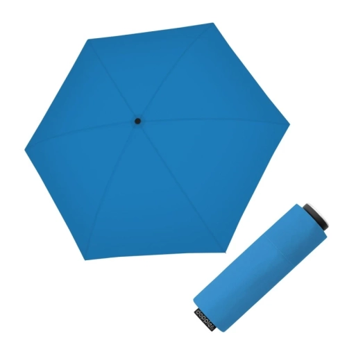 Parasol damski Doppler Fiber Mini Electric Blue manualny składany niebieski