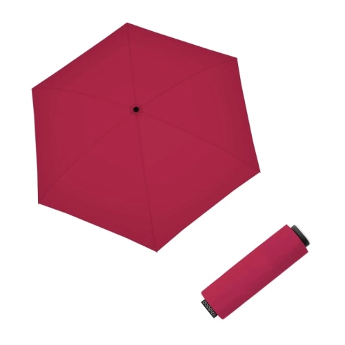 Parasol damski Doppler Fiber Mini Viva Magenta manualny składany ciemnoróżowy