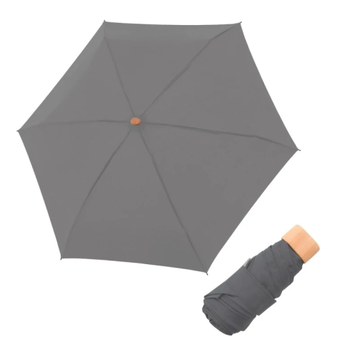 Parasol damski Doppler Nature Mini Cork manualny składany szary