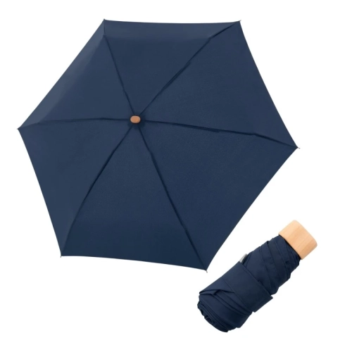 Parasol damski Doppler Nature Mini Cork manualny składany granatowy