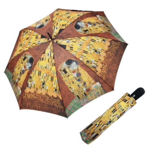 Parasol damski Doppler Art Collection Magic Kiss automatyczny składany motyw pocałunku