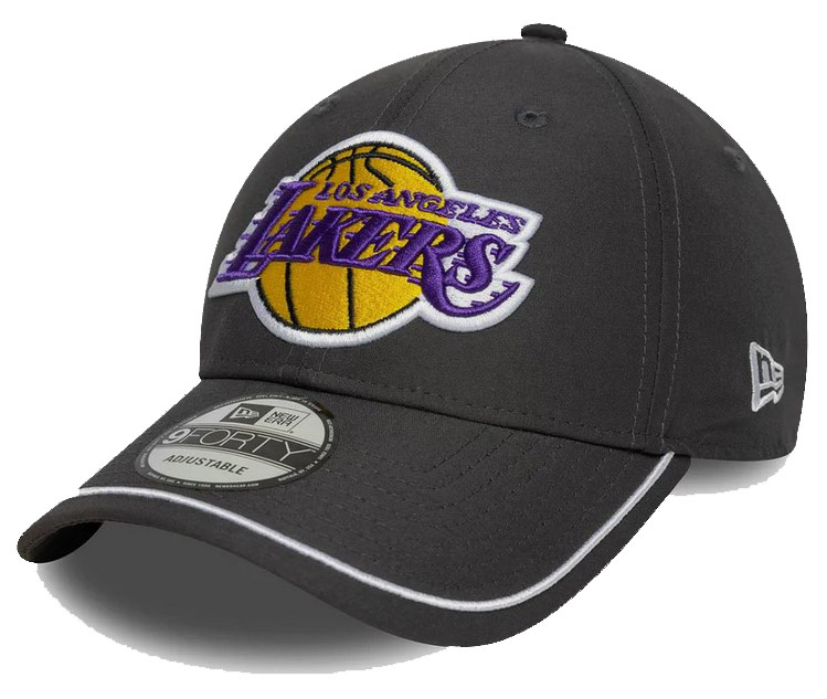 Czapka z daszkiem NEW ERA LA Lakers NBA Piping Dark Grey 9FORTY