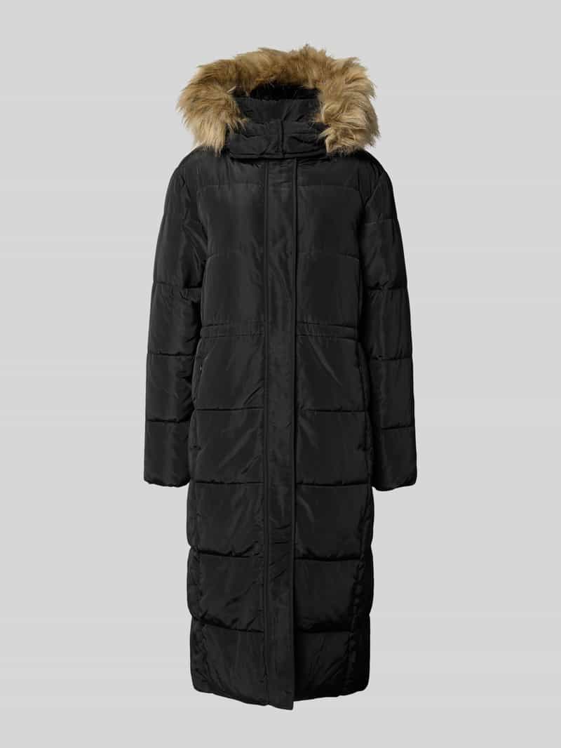 Płaszcz pikowany z kieszeniami zapinanymi na zamek błyskawiczny