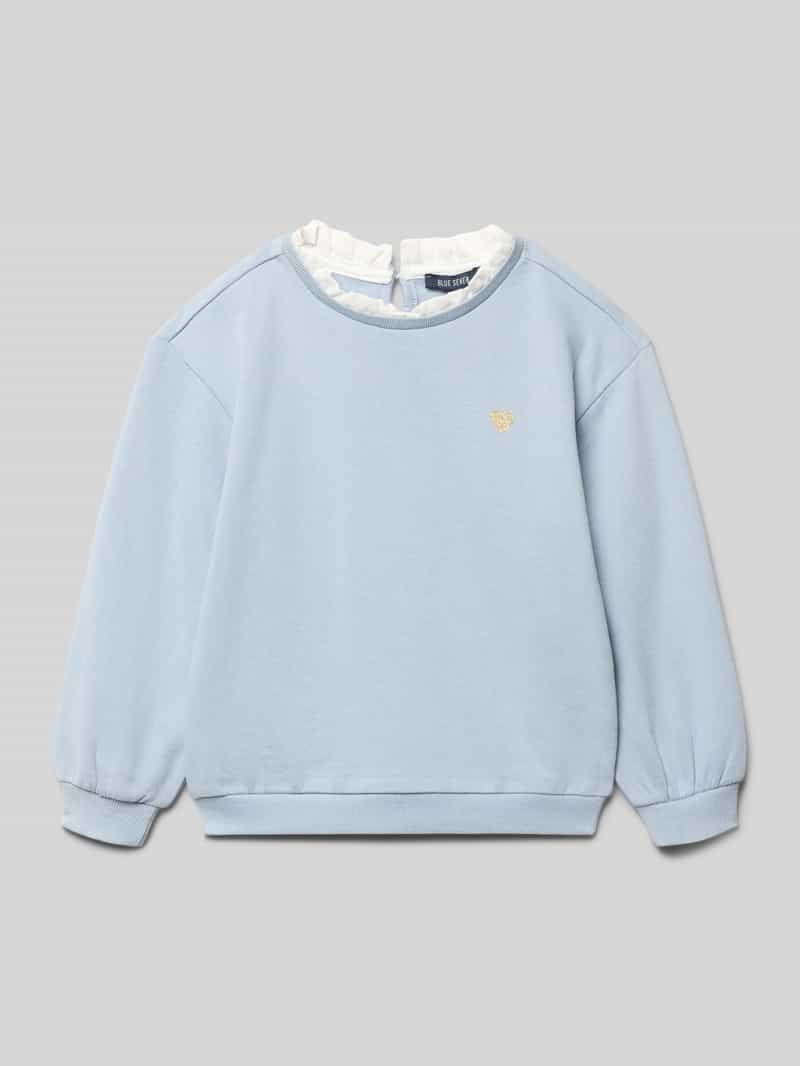 Sweter z dzianiny z okrągłym dekoltem