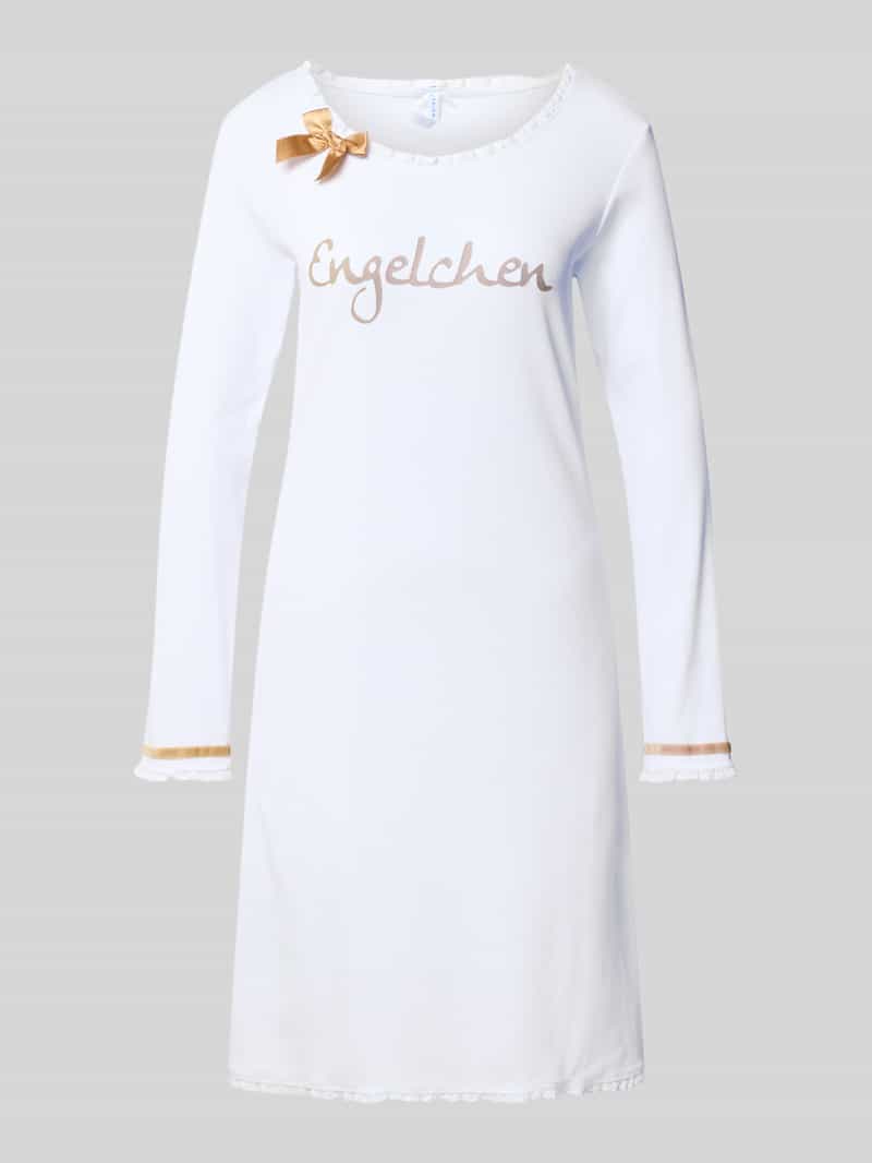 Koszula nocna z ozdobną kokardą o kroju regular fit model ‘Engelchen’