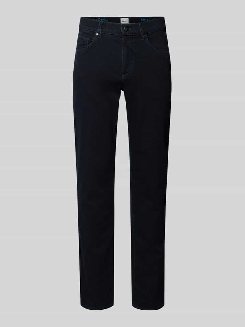 Jeansy o kroju regular fit z dzianiny z domieszką kaszmiru model ‘Cadiz’