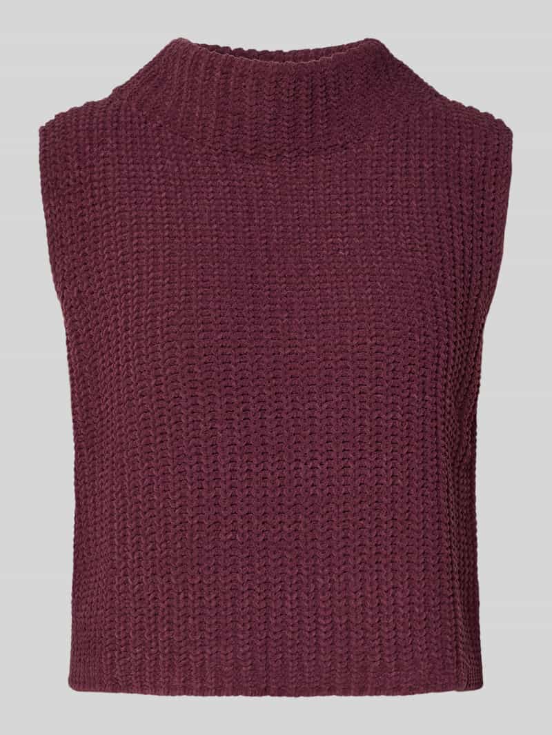 Bezrękawnik z prążkowaną stójka