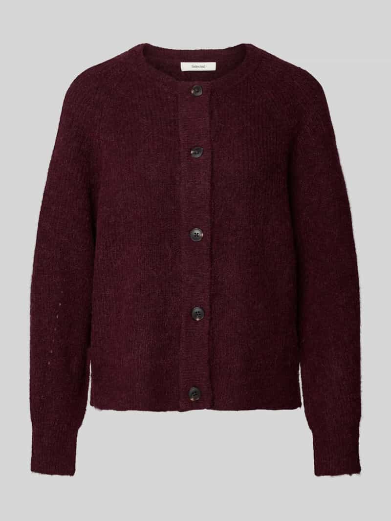 Kurtka o kroju regular fit z dzianiny z mieszanki wełny z dodatkiem wełny z alpaki model ‘LULU’