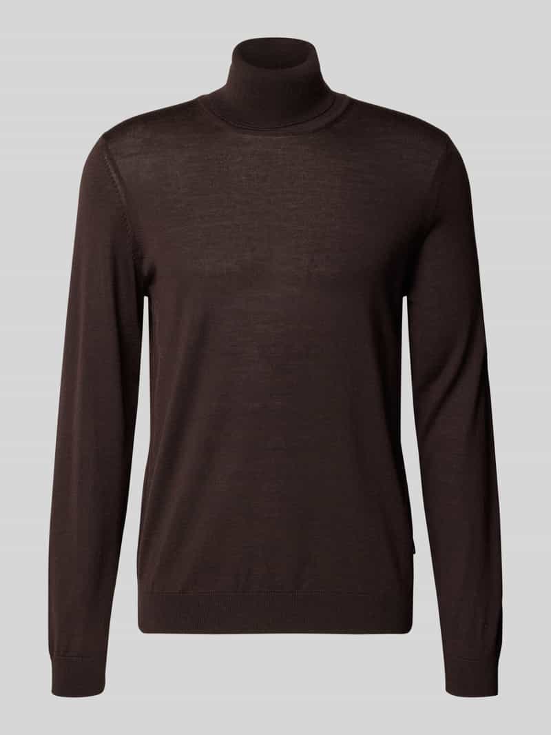 Golf o kroju regular fit z czystej, żywej wełny model ‘MUSSO’