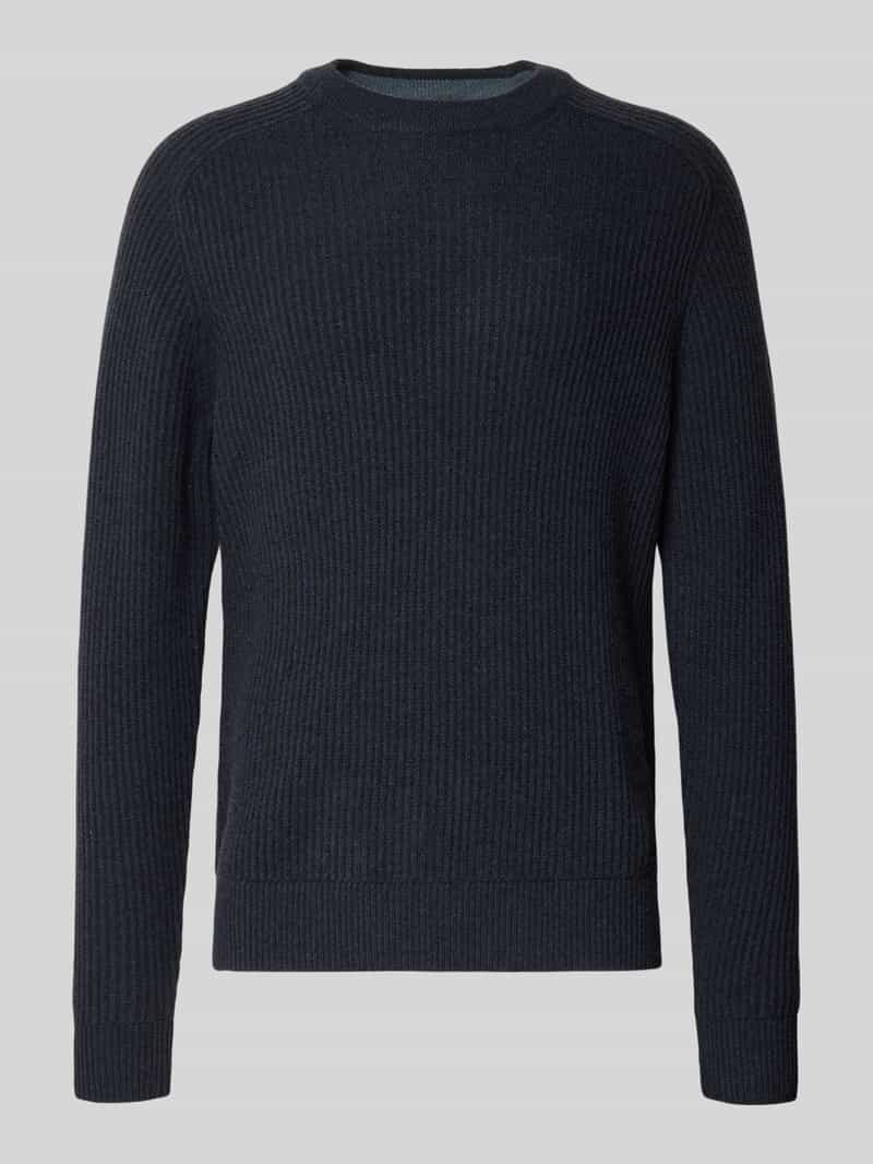 Sweter z dzianiny z wełny z okrągłym dekoltem