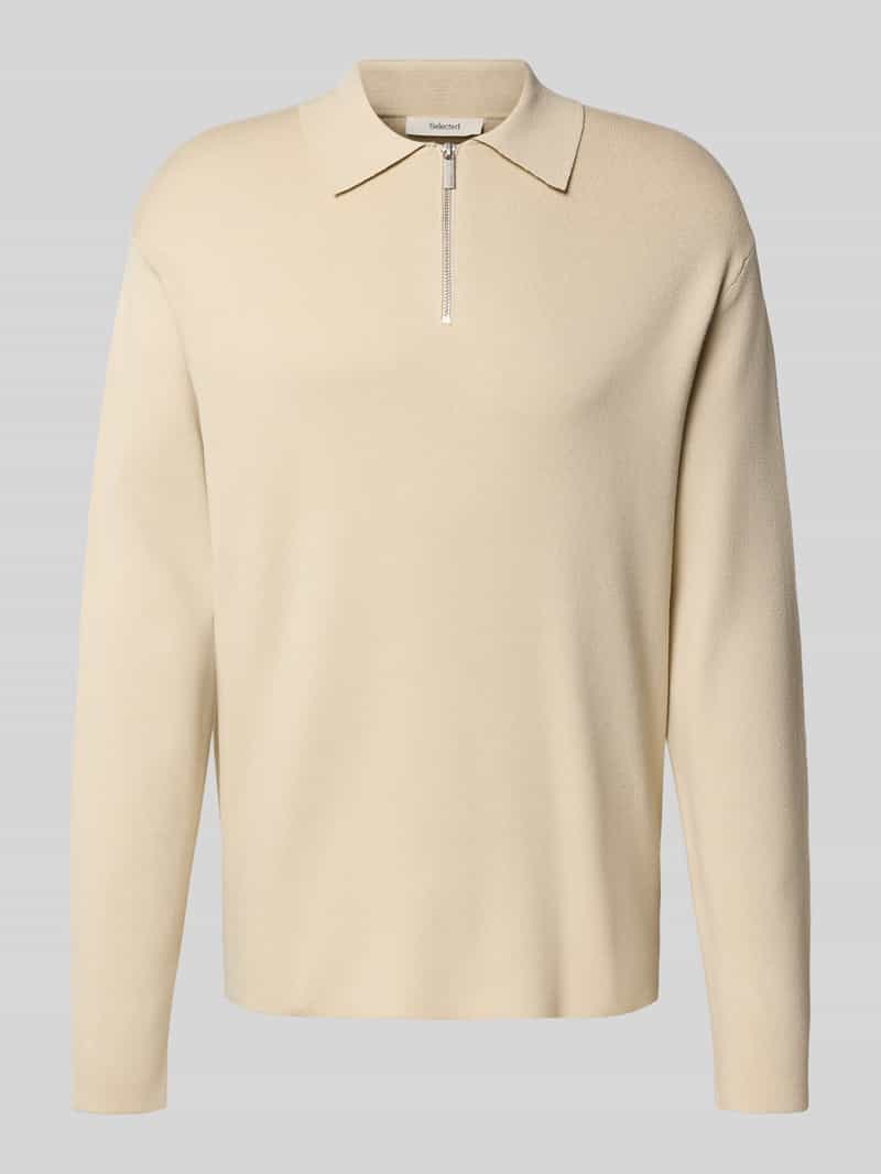 Sweter z dzianiny o kroju relaxed fit z dzianiny z mieszanki wiskozy model ‘TELLER’