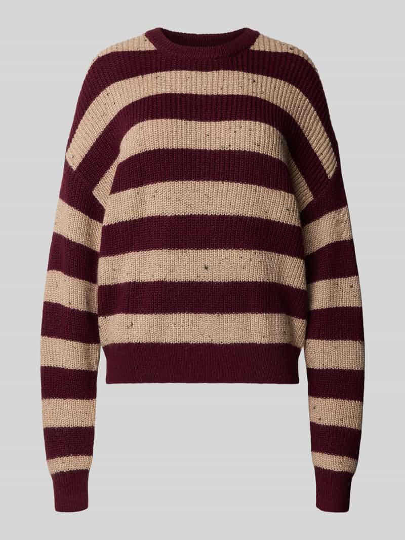 Sweter z dzianiny o kroju oversized ze wzorem w paski