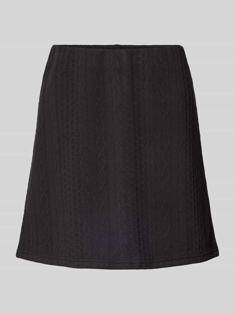Spódnica mini rozkloszowana z fakturowanym wzorem z wiskozą model ‘JANNI’