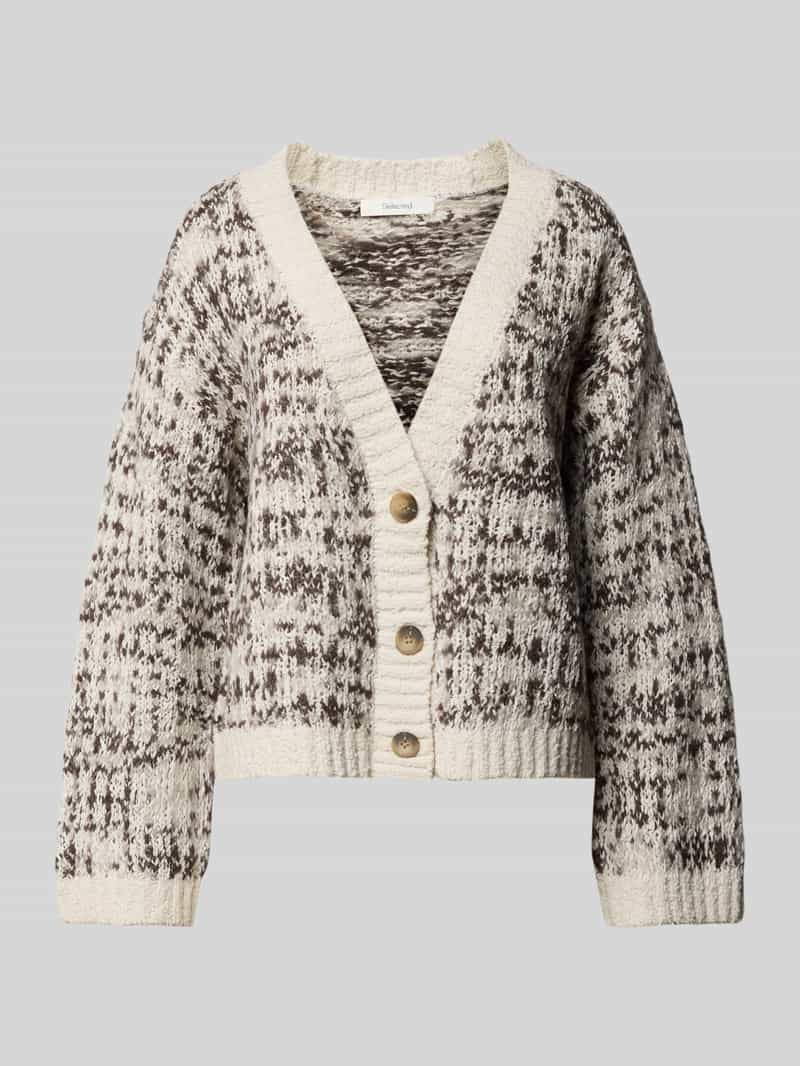 Kurtka z dzianiny z mieszanki bawełny i wełny o kroju oversized z mieszanki wełny model ‘LINDSAY’