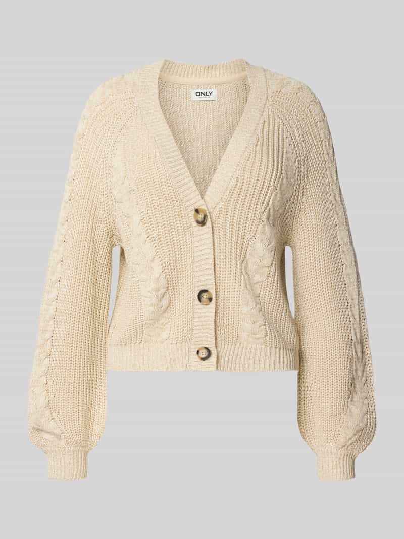 Kardigan o kroju relaxed fit z mieszanki bawełny model ‘ROSIE’