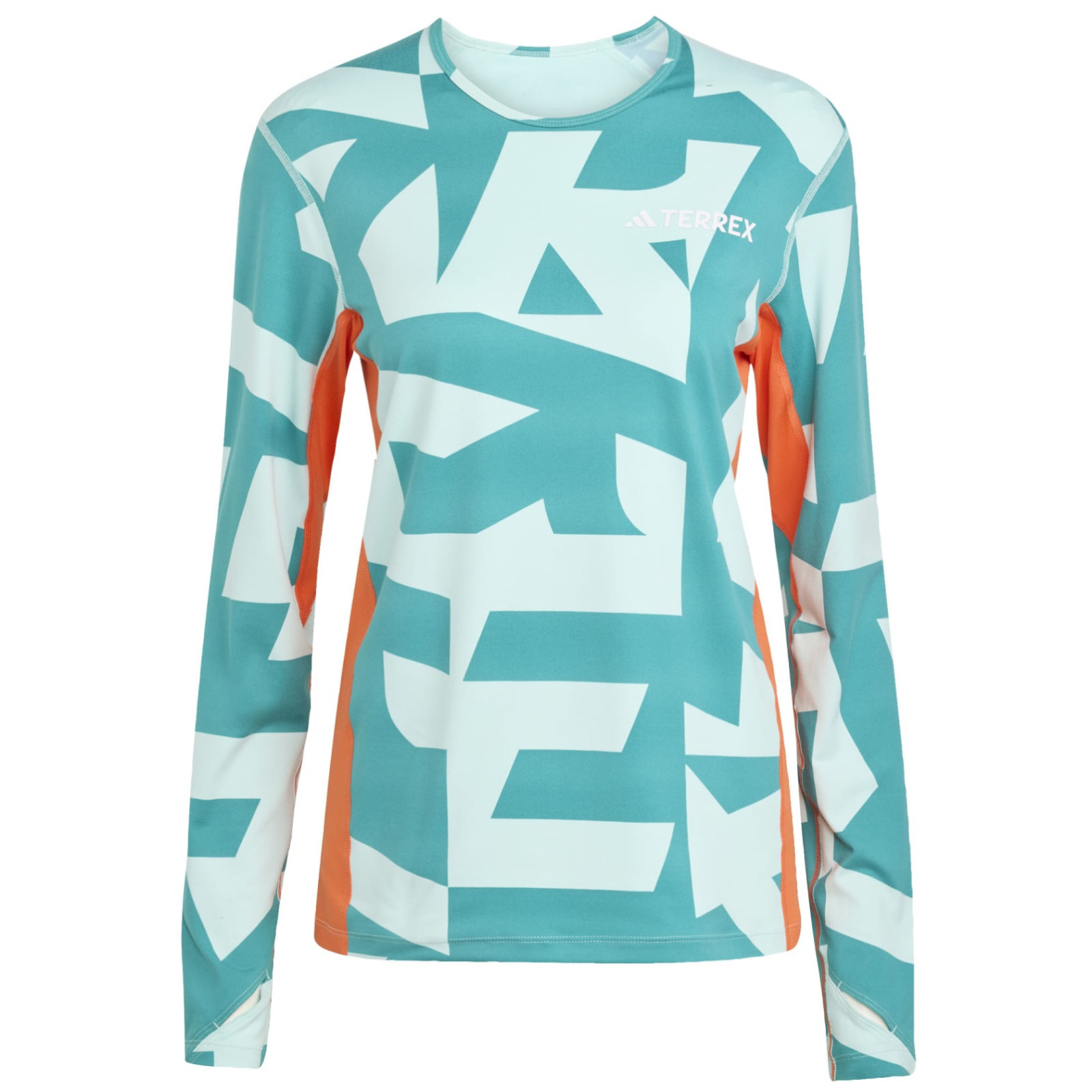 Damska koszulka Adidas Multi Syn Ls Wa Rozmiar: S / Kolor: zielony/pomarańczowy