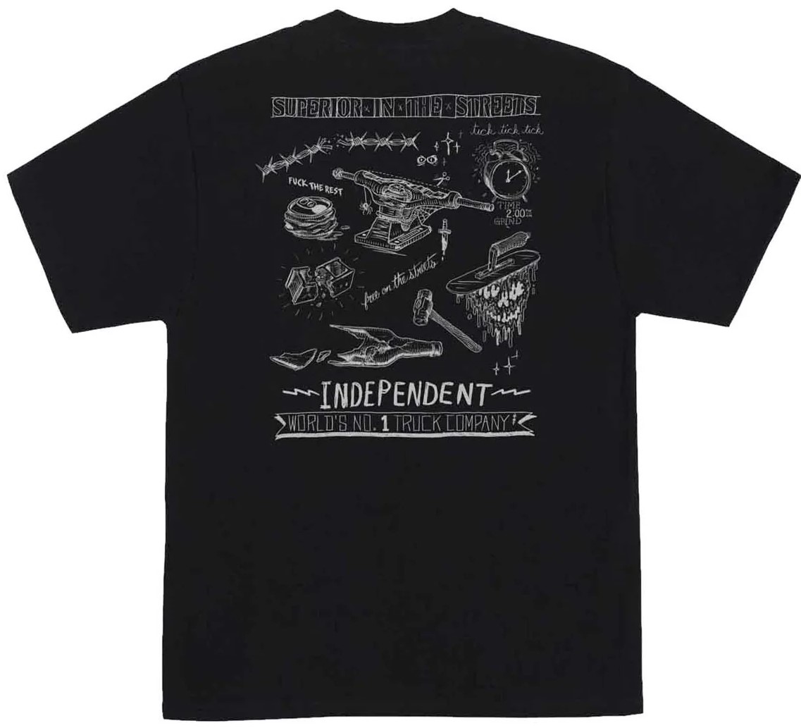 t-shirt INDEPENDENT BRATRUD NOTEBOOK HEAVYWEIGHT T-SHIRT BLACK