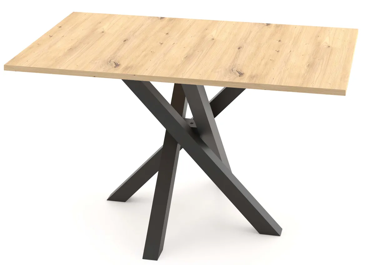 Prostokątny stół z nogami X dąb artisan S5-G48