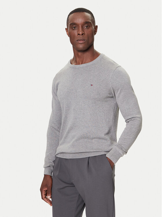 Tommy Hilfiger Sweter MW0MW14748 Szary Regular Fit