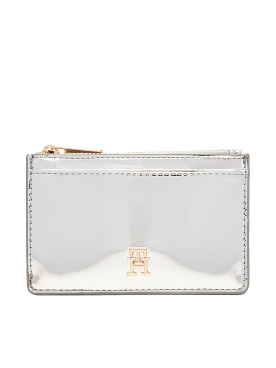 Tommy Hilfiger Etui na karty kredytowe Long Cc Holder Met AW0AW18038 Srebrny