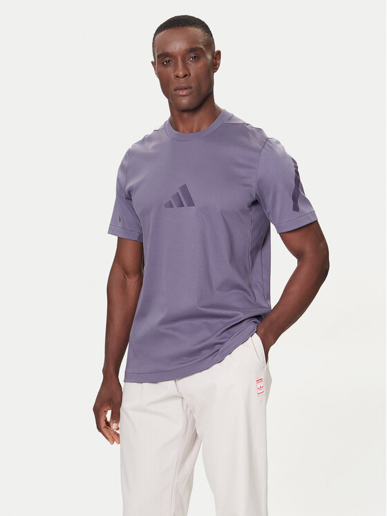 adidas T-Shirt Z.N.E. JW4740 Fioletowy Regular Fit