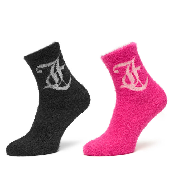 Zestaw 2 par wysokich skarpet damskich Juicy Couture JCAXS225719 Kolorowy