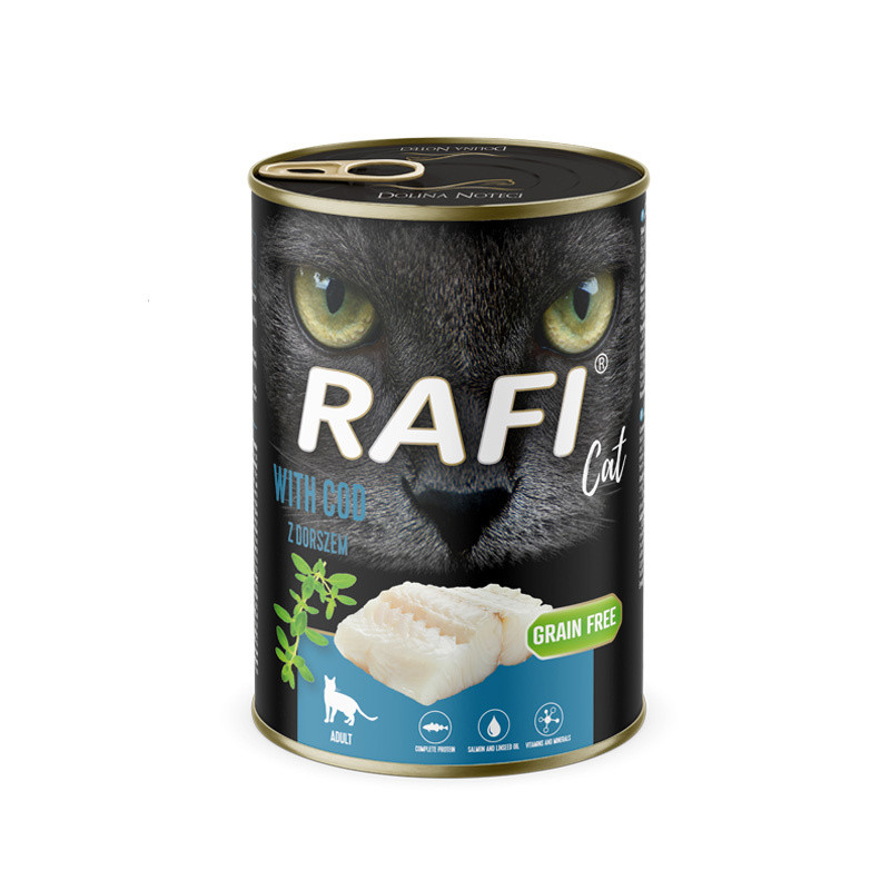 RAFI Cat Adult z dorszem - mokra karma dla kota - 400g