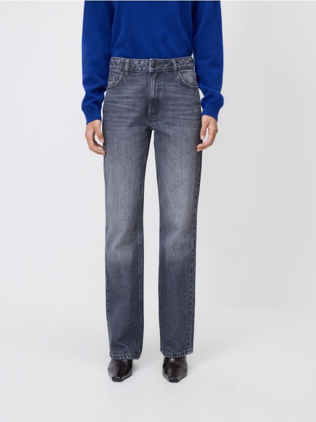 Reserved - Jeansy straight - szary