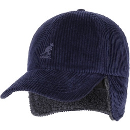 Czapka Cozy Cord Earflap by Kangol, ciemnoniebieski, S/M (54-57 cm)