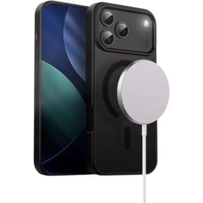 Etui CRONG Hybrid Frost MAG Cover MagSafe do Apple iPhone 17 Pro Max Czarny