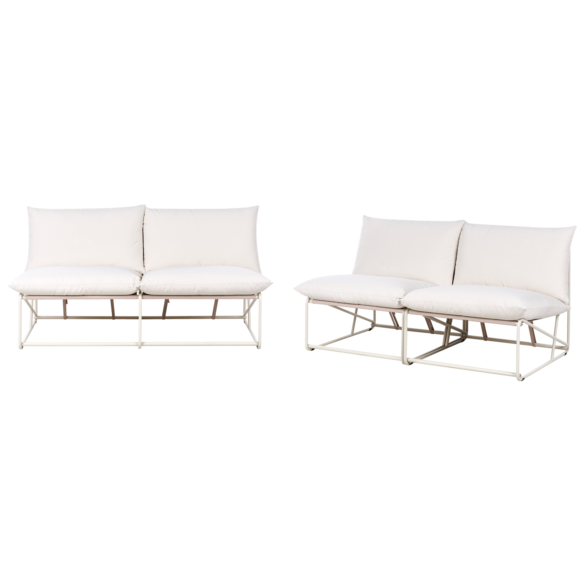 Beliani zestaw ogrodowy dla 4 osób PICO Metal