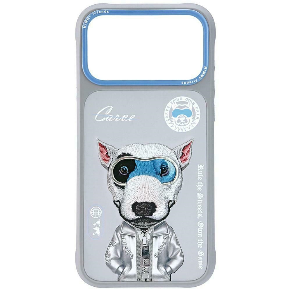 Etui Nimmy Cool&Cute 2.0 Dog do iPhone 17 Pro Max szary