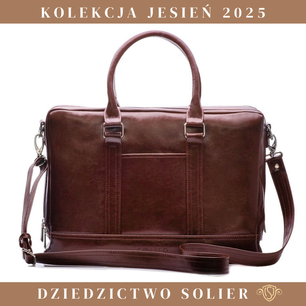 Elegancka skórzana męska torba ramię Solier SL02 ABERDEEN